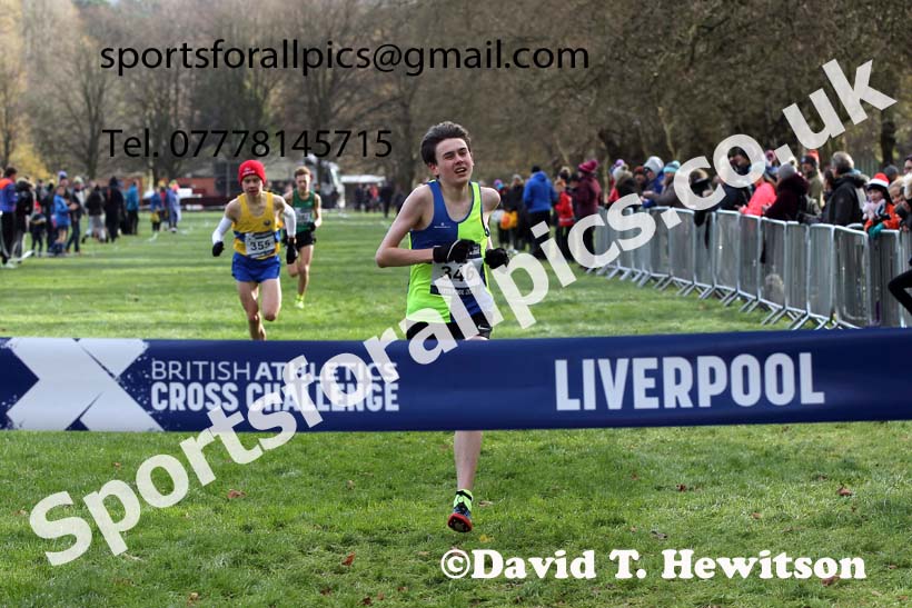 Boys under-15s, European Cross Country Championships Trials, Sefton Park, Liverpool. Photo: David T. Hewitson/Sports for All Pics